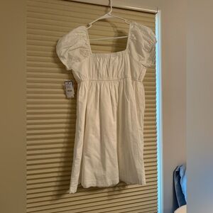 Abound White Smocked Ruffled Sundress